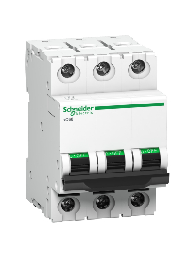 SCHNEIDER, 3 Pole, 25A, xC60, D-CURVE, AC MCB