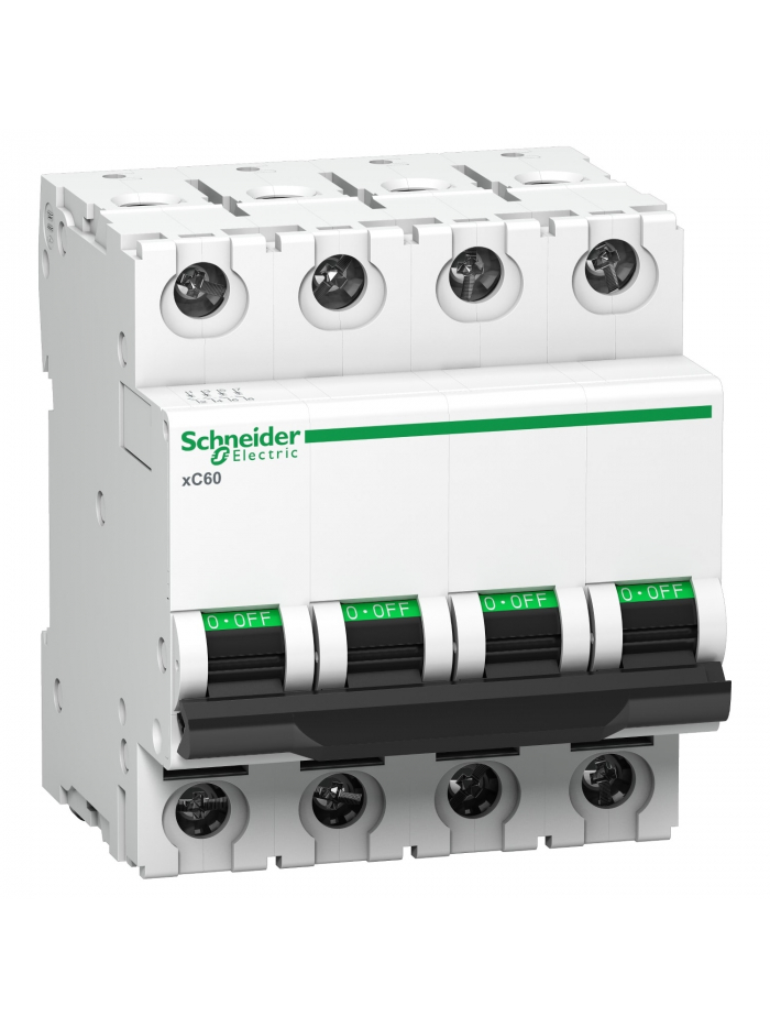 SCHNEIDER, 4 Pole, 6A, xC60, D-CURVE, AC MCB