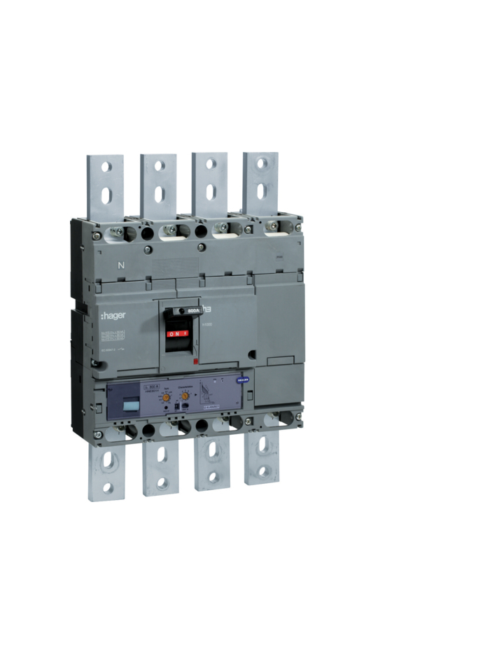 HAGER, 4 Pole, 800A, H1000 MCCB