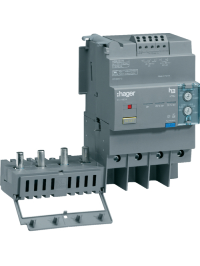 HAGER, 4 Pole, 160A, RCD with Add-on Module for X160 MCCB