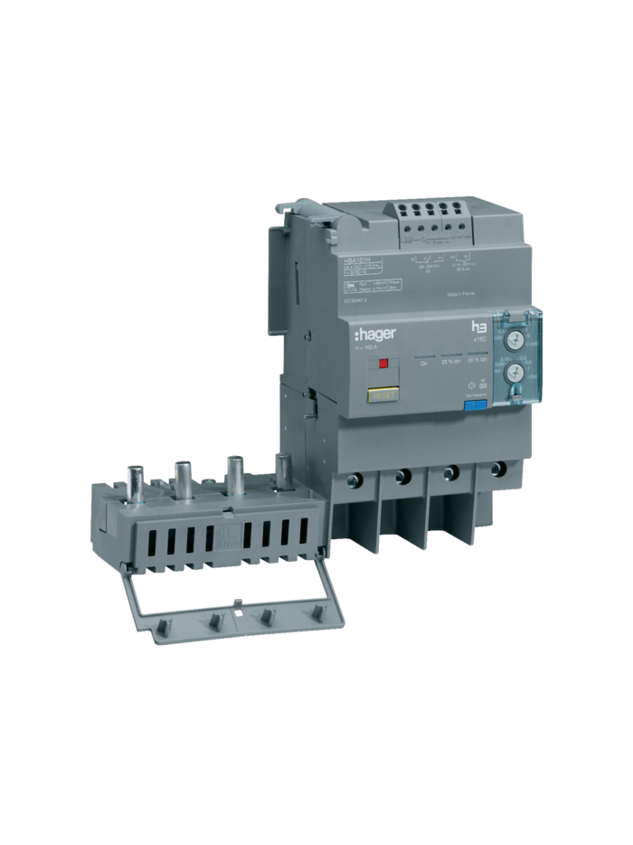 HAGER, 4 Pole, 160A, RCD with Add-on Module for X160 MCCB