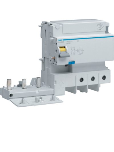 HAGER, 3 Pole, 125A, HI TYPE, RCD with Add-on Module for HLF MCB