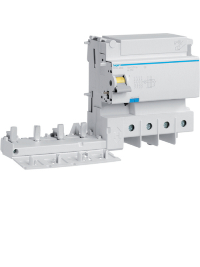 HAGER, 4 Pole, 125A, 30mA, HI TYPE, RCD with Add-on Module for HLF MCB 