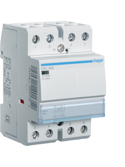 HAGER, 63A, 230V, TYPE 1, CONTACTOR