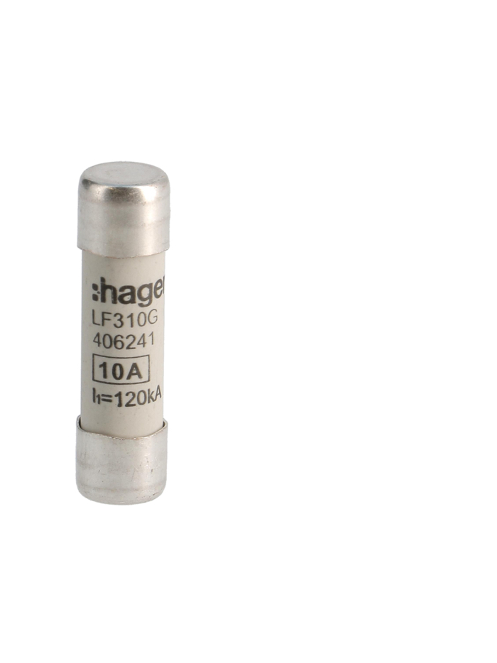 HAGER, 10A, 500V AC, gG TYPE, HRC CARTRIDGE FUSE