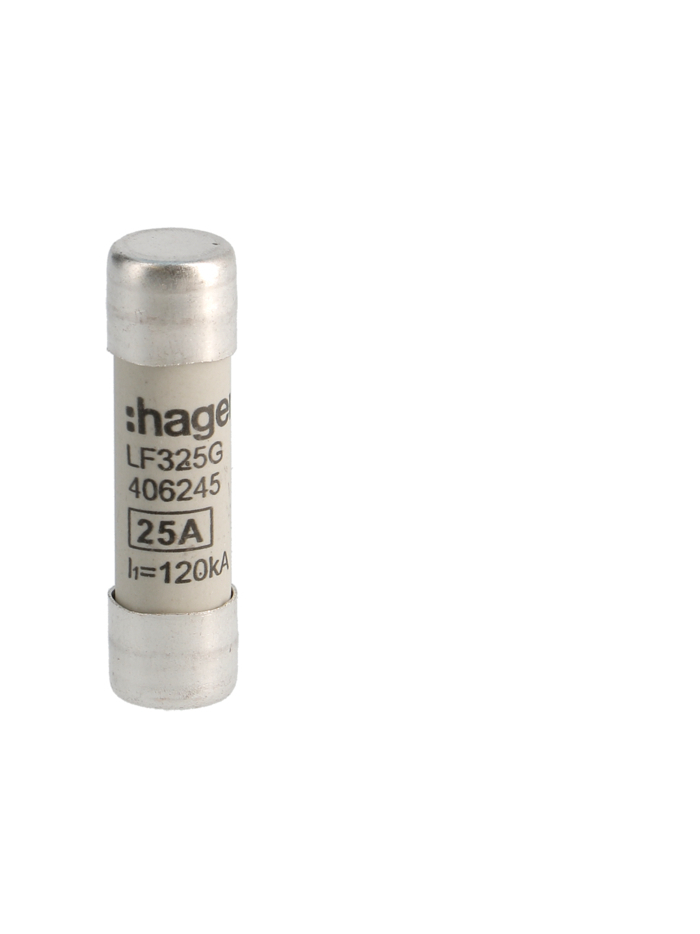 HAGER, 25A, 500V AC, gG TYPE, HRC CARTRIDGE FUSE