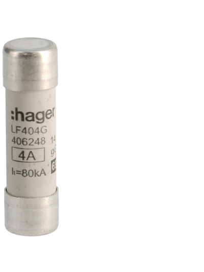 HAGER, 4A, 690V AC, gG TYPE, HRC CARTRIDGE FUSE
