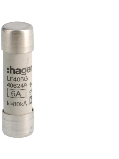 HAGER, 6A, 690V AC, gG TYPE, HRC CARTRIDGE FUSE