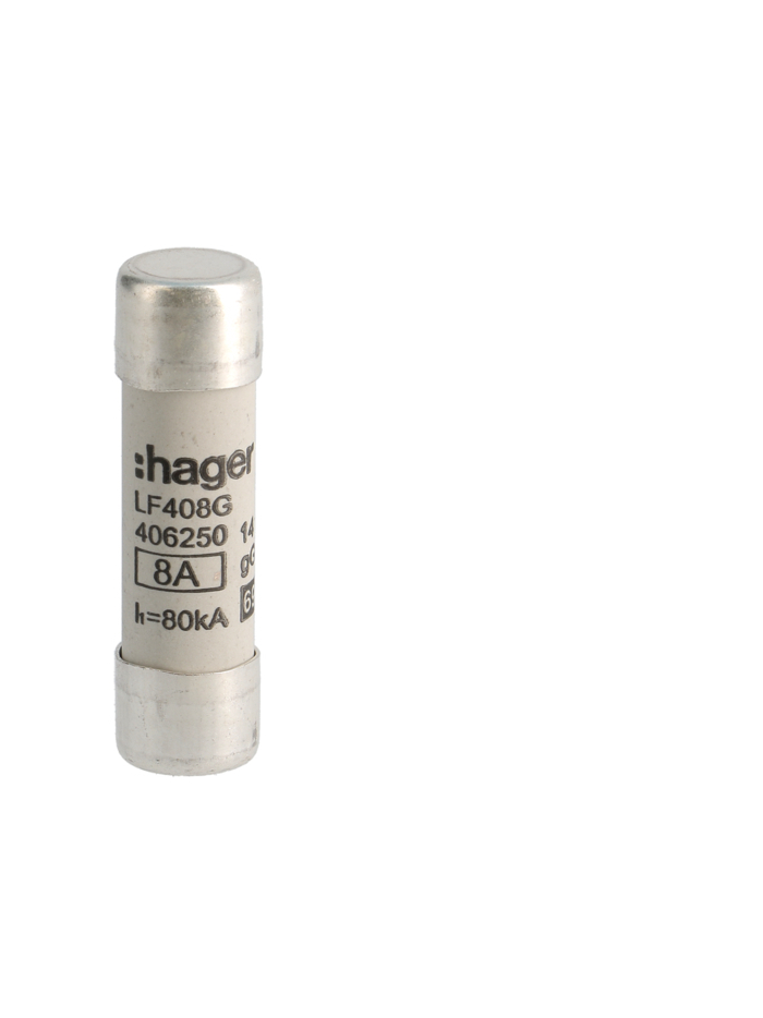 HAGER, 8A, 690V AC, gG TYPE, HRC CARTRIDGE FUSE