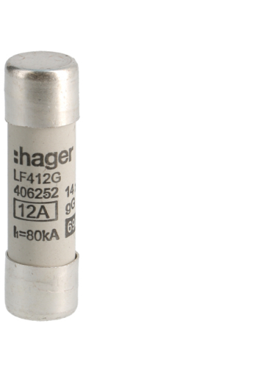HAGER, 12A, 690V AC, gG TYPE, HRC CARTRIDGE FUSE
