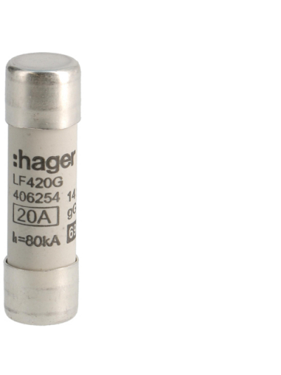 HAGER, 20A, 690V AC, gG TYPE, HRC CARTRIDGE FUSE