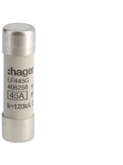 HAGER, 45A, 500V AC, gG TYPE, HRC CARTRIDGE FUSE