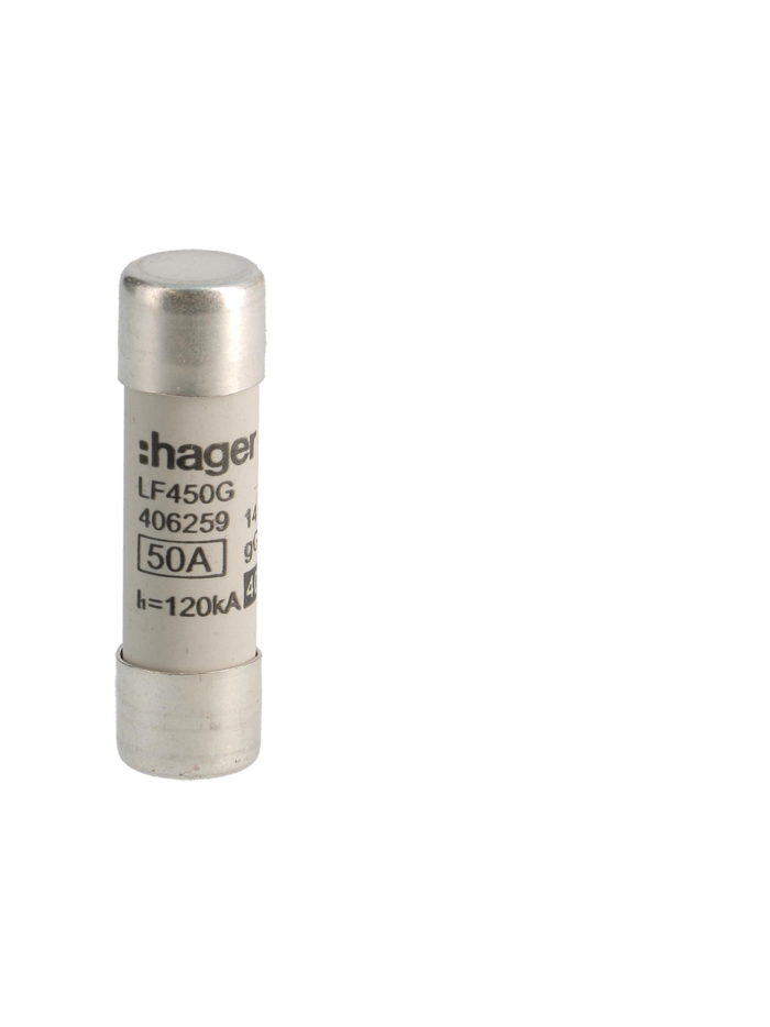HAGER, 50A, 400V AC, gG TYPE, HRC CARTRIDGE FUSE