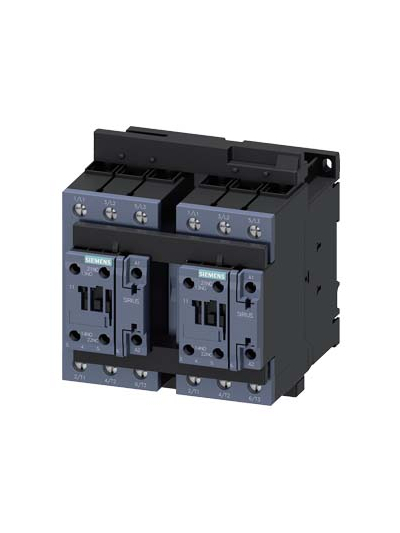 SIEMENS, 50A, 20-33V DC, 3RA23 REVERSING CONTACTOR