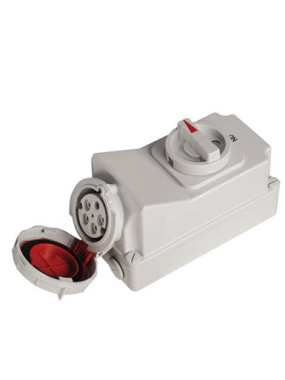 PNP, 32A, 430V, IP67, Interlock Switch Socket