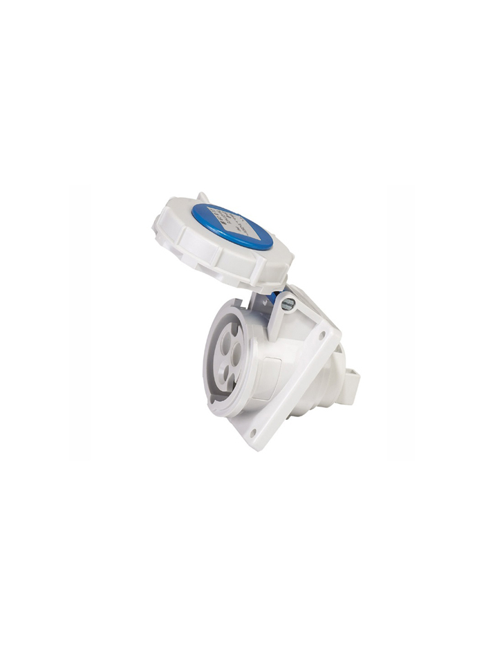 PNP, 16A, 230V, IP67, Panel Mounted Angular Socket