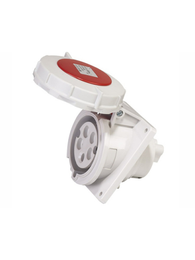 PNP, 32A, 415V, IP67, Panel Mounted Angular Socket