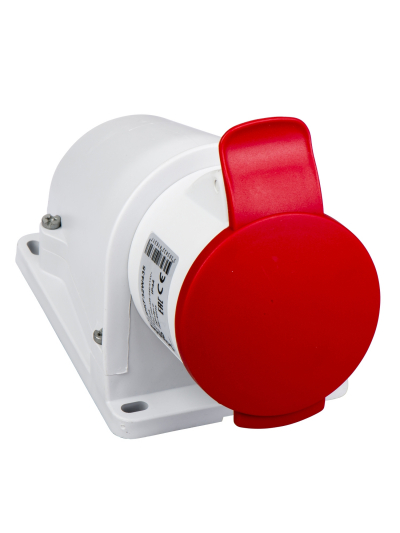 SCHNEIDER, 32A, 380-415V, IP44, Small Wall Mounted Socket