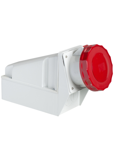 SCHNEIDER, 63A, 380-415V, IP67, Wall Mounted Socket