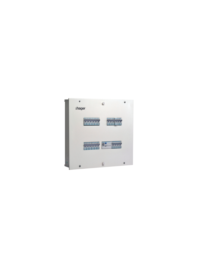 HAGER, 06 Way, TPN Single Door, novello DB