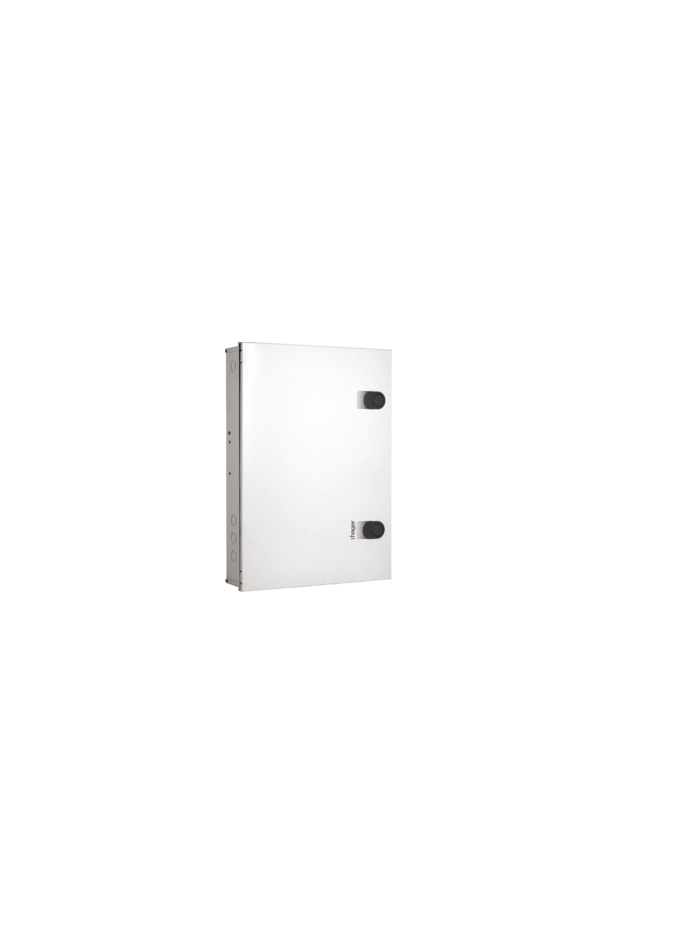 HAGER, 12 Way, TPN Vertical, Double Door, novello DB