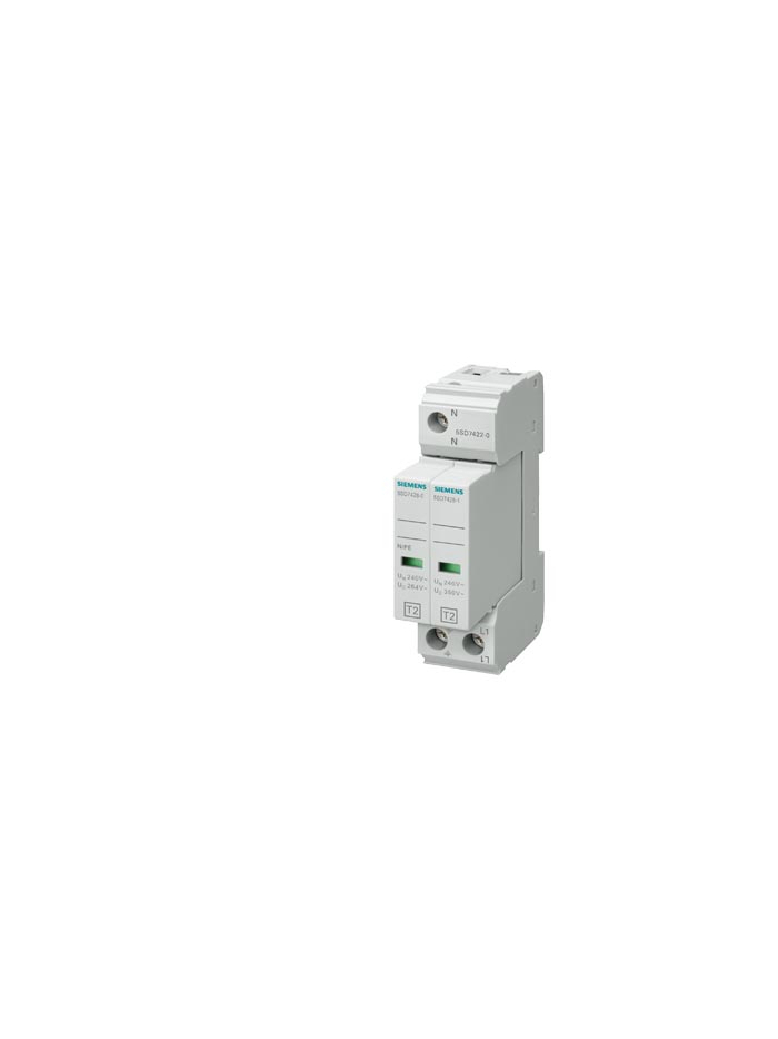SIEMENS, 1 Pole+N, 415V, 20kA, TYPE 2, Surge Arrestor