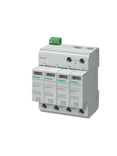 SIEMENS, 3 Pole+N, 240/415V, 40kA, TYPE 2, Surge Arrestor