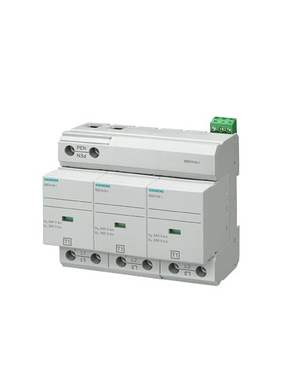 SIEMENS, 3 Pole, 240/415V AC, TYPE 1, Lightning Surge Arrestor