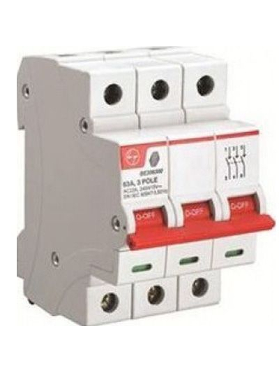 L&T, 40A, 3 Pole ISOLATER 