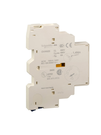 SCHNEIDER, Side Contact (NO+NC) for GV2 MPCB