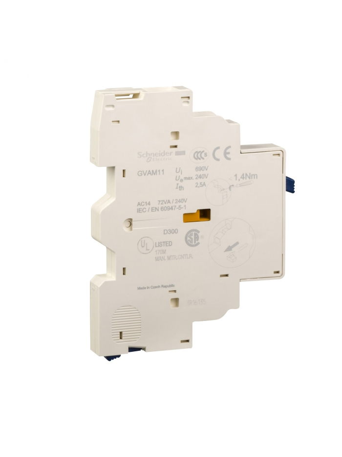 SCHNEIDER, Short Circuit Signalling Contact Block 1 C/O for GV2 MPCB