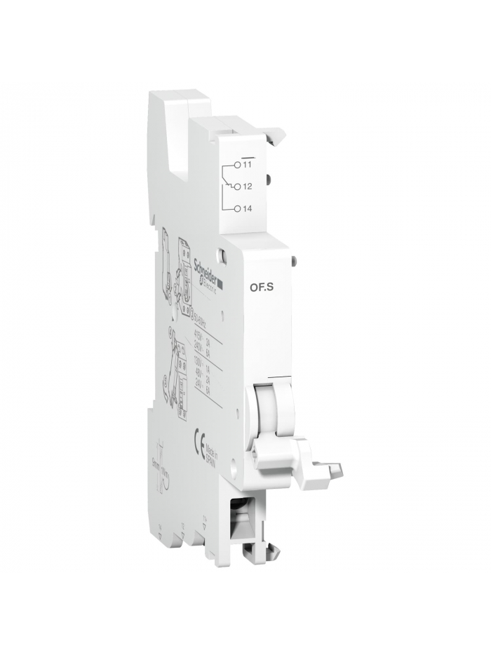 SCHNEIDER, 0.5 Module Width, Upto 80A, Auxiliary Switch for RCCB