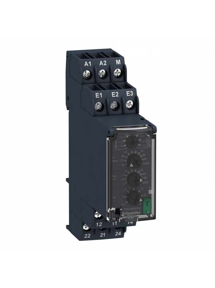 SCHNEIDER, 1-100V AC/DC, Zelio RM22 VOLTAGE CONTROL RELAY