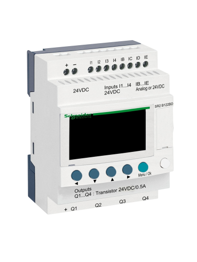 SCHNEIDER, 24V DC, 12 I O TRN TYPE, Zelio Logic SMART RELAY