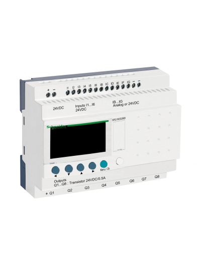 SCHNEIDER, 24V DC, 20 I O RLY TYPE, Zelio Logic SMART RELAY