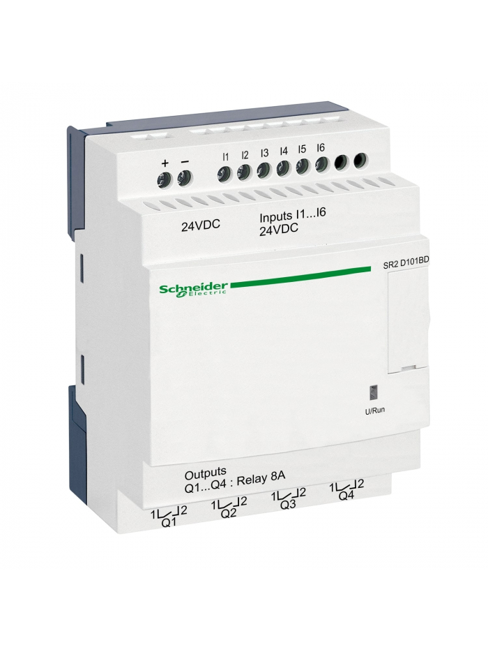 SCHNEIDER, 24V DC, 10 I O RLY TYPE, Zelio Logic SMART RELAY