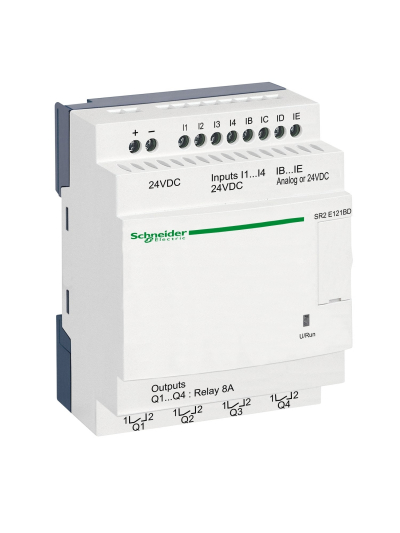 SCHNEIDER, 24V DC, 12 I O RLY TYPE, Zelio Logic SMART RELAY