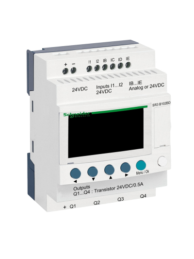 SCHNEIDER, 24V DC, 10 I O TRN TYPE, Zelio Logic SMART RELAY