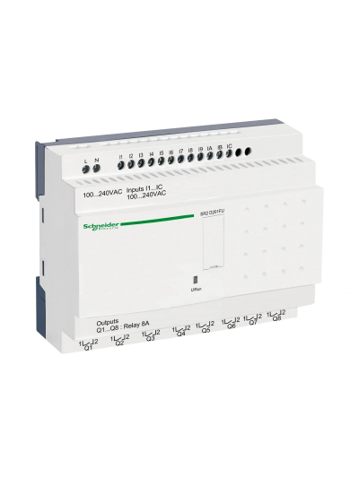 SCHNEIDER, 100-240V AC, 20 I O RLY TYPE, Zelio Logic SMART RELAY