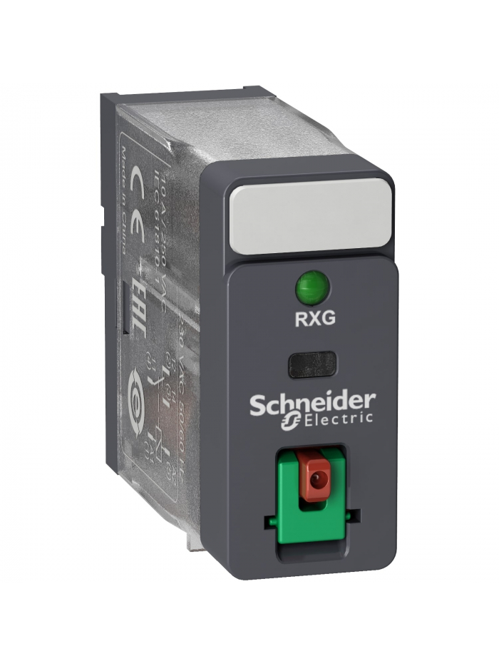 SCHNEIDER, 24V AC, 10A, LTB+LED, Zelio RXG Interface PLUG-IN RELAY