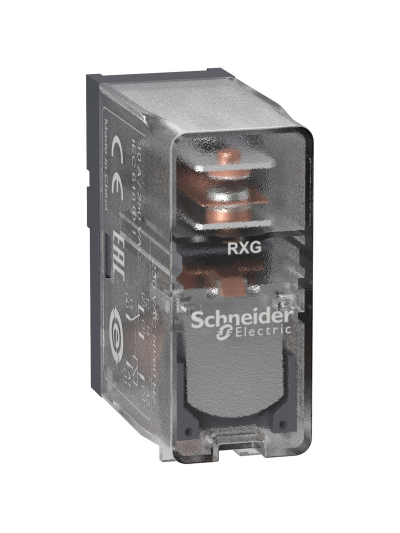 SCHNEIDER, 24V AC, 10A, Clear, Zelio RXG Interface PLUG-IN RELAY