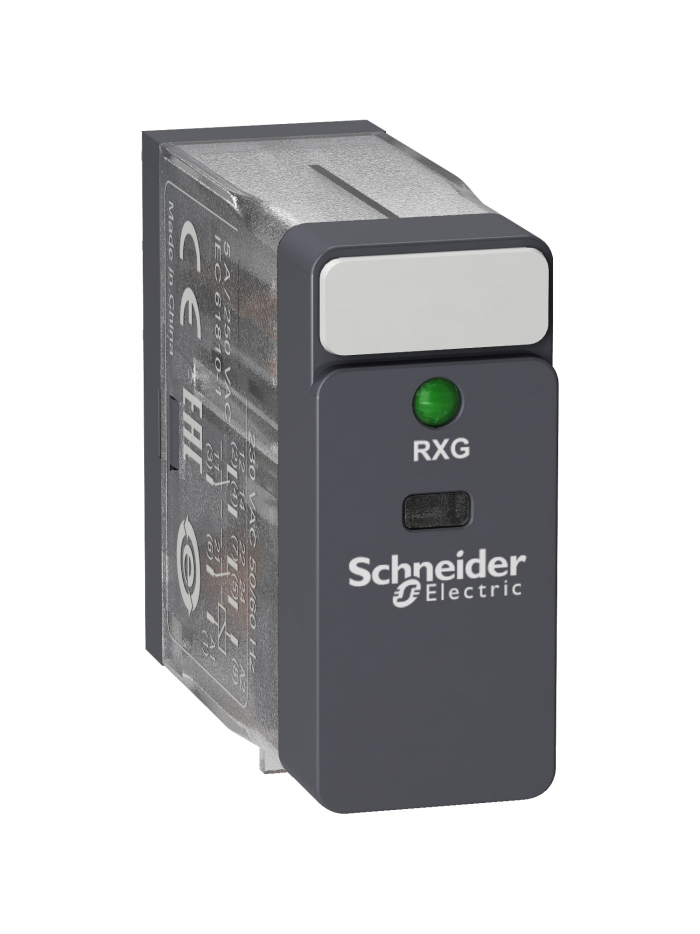 SCHNEIDER, 24V AC, 5A, LTB+LED, Zelio RXG Interface PLUG-IN RELAY