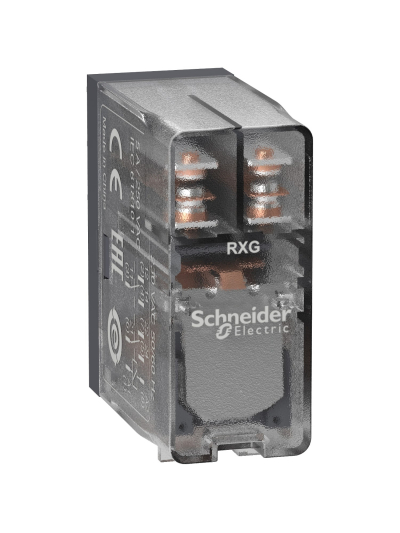 SCHNEIDER, 230V AC, 5A, Clear, Zelio RXG Interface PLUG-IN RELAY