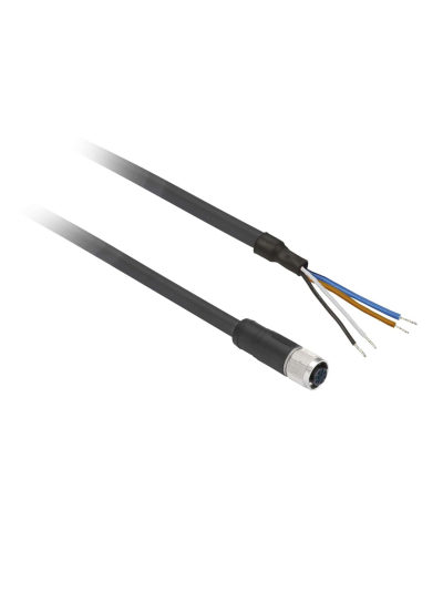 SCHNEIDER, M12, 4 Pin, 2 METER, PURE PRE WIRED CONNECTOR