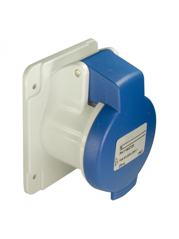 SCHNEIDER, 32A, 200-250V, IP44, Pratika Screw - Straight Panel Mounted Socket