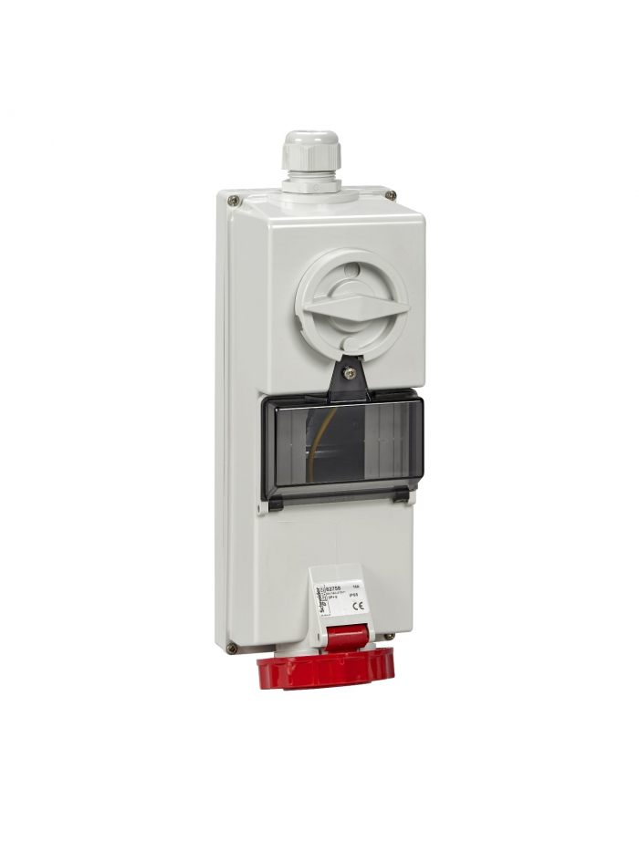 SCHNEIDER, 16A, 380-415V, IP65 Isoblock Interlock Socket