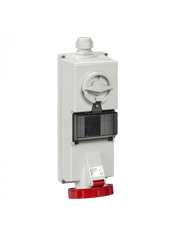 SCHNEIDER, 32A, 380-415V, IP65 Isoblock Interlock Socket