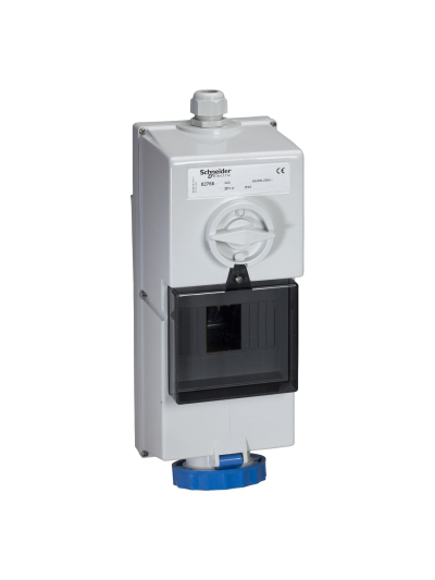 SCHNEIDER, 32A, 200-250V, IP65 Isoblock Interlock Socket