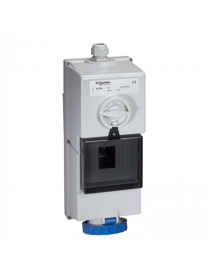 SCHNEIDER, 32A, 200-250V, IP65 Isoblock Interlock Socket