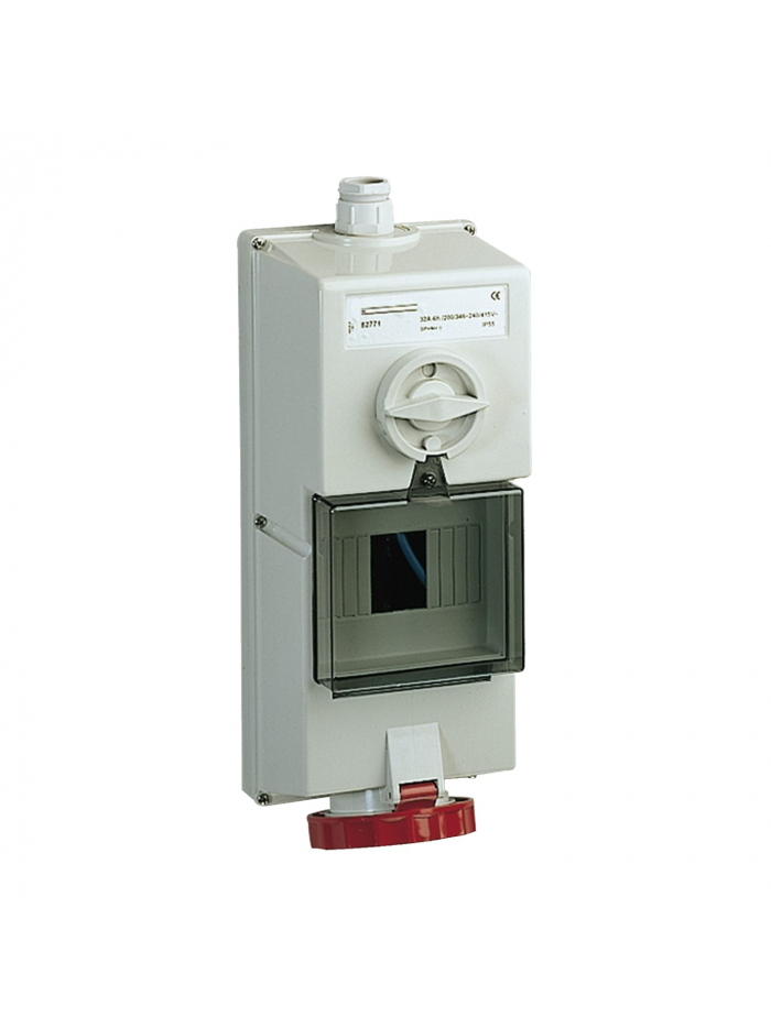 SCHNEIDER, 32A, 380-415V, IP65 Isoblock Interlock Socket